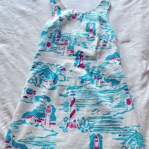 Lilly Pulitzer Watch Out Lighthouse Patterned Dress Size 12